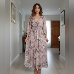 Alexa B Nites floral maxi dress size 8